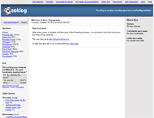 Tablet Screenshot of geeklog.lucid.net.au